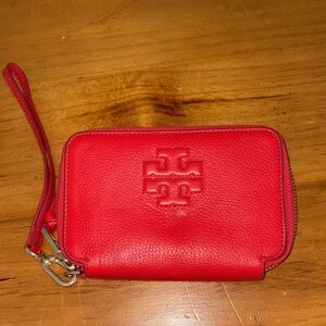 Tory Burch Vibrant Red Wristlet Wallet